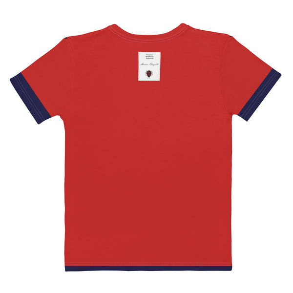 Dramatic High End Printed Red T-En Vogue. Pre-order.