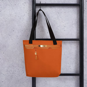 High End Printed Orange Tote Bag.Pre-Order.